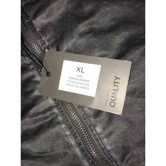 Men's Kuwalla/TEE Mineral Bomber Charcoal XL Full Zip Jacket - Picture 4 of 9